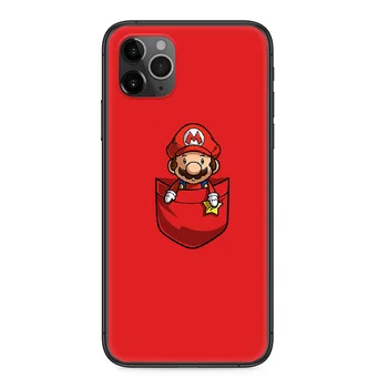 Marios Bros Telefono dėklas Skirtas Iphone 4, 4s, 5 5S SE 5C 6 6S 7 8 Plus X XS XR 11 12 Mini Pro Max 2020 m.