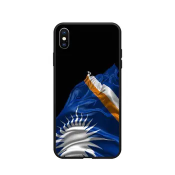 Maršalo Salos Nacionalinė Vėliava, herbas Temą Minkštos TPU Telefono Atvejais Padengti iPhone 6 7 8 S XR X Plus 11 Pro Max