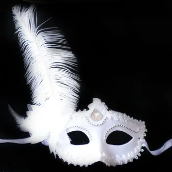 Maskaradas Sexy Nėrinių Akių Plunksnų Halloween Mask Išpjovą Prom Šalies Kaukė Maskuotis Helovinas Priedai