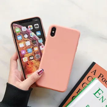 Matinis silikoninis telefono dėklas ant huawei P smart plus p20 30 p8 p9 p10 lite 2017 2018 2019 saldainiai spalvos minkštos tpu galinį dangtelį funda