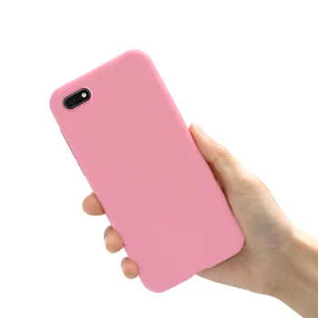 Matinis silikoninis telefono dėklas ant huawei y5 y6 y7 premjero y3 y9 2017 2018 2019 y5 ii 2 saldainiai spalvos minkštos tpu galinį dangtelį fundas coque