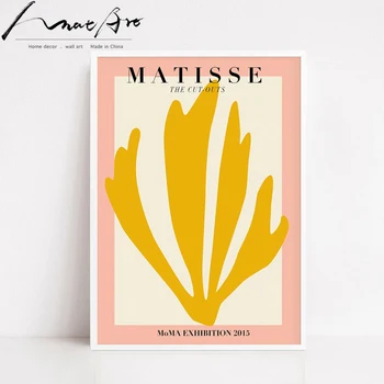 Matisse gėlių plakatas šiuolaikinės abstrakti tapyba Tropinių augalų pop art 4 dalių rinkinys plakatai ir spausdina kambarį apdaila