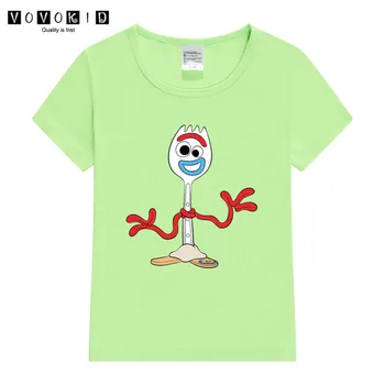 Maža Mergaitė, Berniukas Forky Spausdinti Juokingas Animacinių filmų T-shirt Chlidren Vasaros Top Kūdikių Marškinėliai Padėkos Marškinėliai