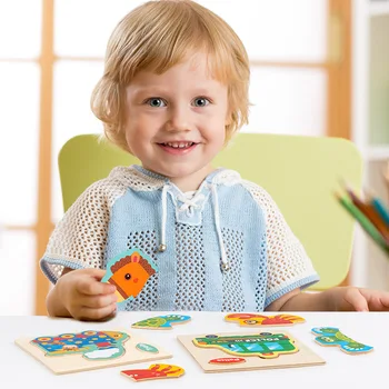 Mažas Dydis Montessori Žaislai Švietimo Medinio Medžiagos, Vaikams Žvalgybos Ankstyvasis ugdymas Ikimokyklinio Mokymo 10.5*10.5 CM
