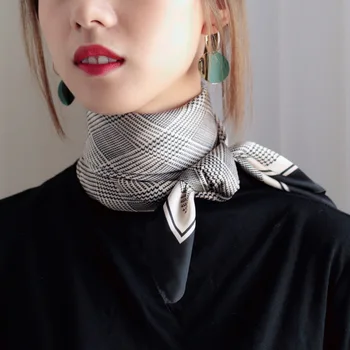 Mažas kvadratas šviesą šalikas moterų plonas šilko skara pavasario ir rudens ir žiemos naujas stilius neckband apdailos neckbands šalikai