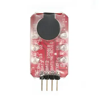 Mažas Lipo Akumuliatoriaus LED voltmetras Testeris Garso Signalo Indikatorius Vieno Garsiakalbio 2s 7.4 v / 3s 11.1 v lipo Baterijos