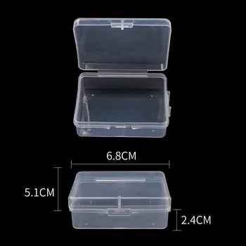 Mažas penkerių lauke žvejybos įrankių dėžutė skaidri, PP plastiko dėžutė papuošalų, aksesuarų laikymo dėžutė dėžutės žvejybos box skaidri spalva