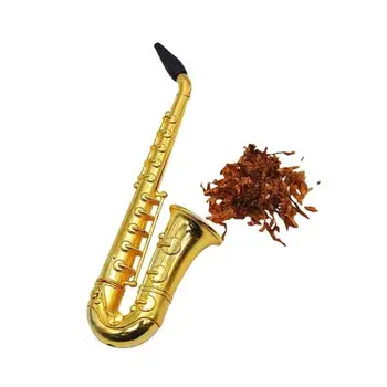 Mažas Saksofonas Nešiojamų Tabako Dūmų Žolė Pypkės Metalo Tabako Vandens Vamzdžiai Su Tinkleliu Cigarečių Priedai