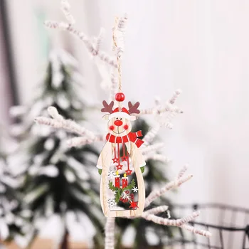 Mediniai snaigės žvakė tuščiaviduriai kalėdų senelis, kalėdų eglučių papuošalai Vyno butelio formos Kalėdos kalėdų pakabukas laimingų naujųjų metų