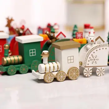 Medinės Kalėdos Mažai Traukinio Ornamentu Kalėdinė Dekoracija Namuose Santa Claus Dovanos Kalėdų Dekoro Kalėdų 2020 Naujųjų Metų 2021