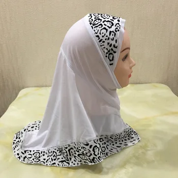 Mergaites, Vaikai Musulmonišką Hidžabą Skrybėlės Arabų Islamo Maldos Šalikas Bžūp Skaros Amira Apdangalai, Leopardas Kratinys Skarelė Ramadanas Turbaną Naujas