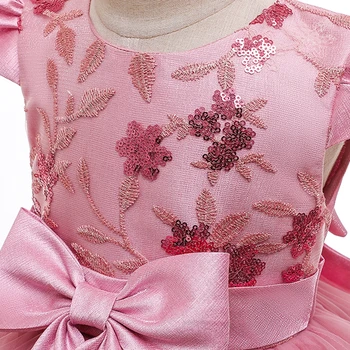 Mergina gėlių suknelė vasaros derliaus vaikas drabužius, drabužius filė rožinė suknelė princesė vestidos roupa infantil menina sukienki