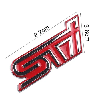 Metalo 3D Automobilių Stilius STI Priekinės Grotelės Lipdukas Automobilių Galva Grotelės Logotipas Ženklelis Subaru XV Legacy Forester Impreza WRX STI