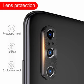 Metalo Fotoaparato Objektyvą Atveju Xiaomi Mi9 SE Mi Mix3 Mi 9 galinė vaizdo Kamera, Ekrano apsaugos Redmi Pastaba 8 Pro 