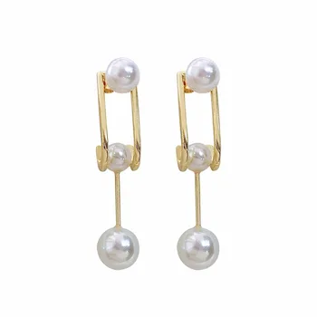 Metalo Grandinės mados perlų Kutas Auskarai klasikinis korėjos moterų papuošalai tendencija šalis Auskarai seksuali suknelė studentų Auskarai