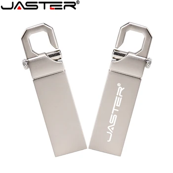 Metalo key chain USB flash drive, memory stick logotipą pen drive 8GB 16GB 32GB 64GB 128 GB USB 2.0 laipiojimo mygtuką, karabinai