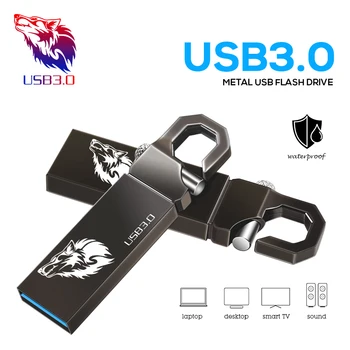 Metalo Mini USB 3.0 Flash Drive, 128GB 64GB 32GB pendrive Key USB Flash Stick Pen Ratai 32 64 128 GB USB atmintinė