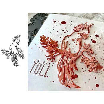 Metalo pjovimo miršta kakadu gyvūnų die cut pelėsių Scrapbooking popierius korteles popieriaus amatų peilis formų trafaretai naujas 2019