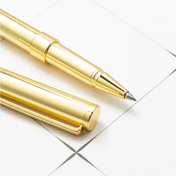 Metalo Rollerball Pen 0,5 mm Rose Gold Tušinukas už Mokyklos Buveinė Rašymo Reikmenys Verslo Pen Raštinės Dovanos