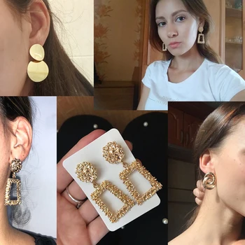 Metalo Įvairiaspalvis Lašas Tabaluoti Auskarai Moterims, Geometrinis Vestuves Vintage Auskarai Moterų Bohemijos auskarai