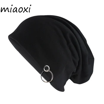 Miaoxi Naujo Stiliaus Mados Suaugusiųjų Unisex Kietas Skrybėlę Su Hoopas Atsitiktinis Moterų Šiltas Beanies Skullies Naujovė Vyrų Gorros Kepurės