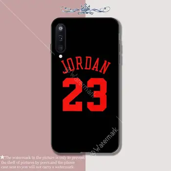 Michael krepšinio 23 Jordan juoda Silikono padengti case for Samsung galaxy A6 A7 2017 2018 A9 A10 A20 A30S A40 A50 A70 A80 funda