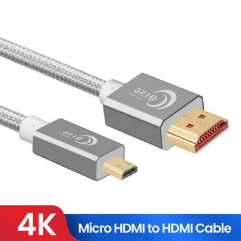Micro HDMI į HDMI Kabelis, 2.0 4k 3D 1080P High Speed HDMI Adapteris GoPro Hero 7 Black Hero 5 Aviečių Pi 4 Lenovo Mikro HDMI