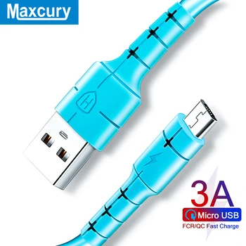 Micro USB Kabelis 3A Greito Įkrovimo Duomenų Laidą įkrovimo kabelis Samsung 