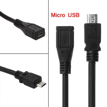 Micro USB Moterų ir Vyrų Duomenų Sinchronizavimo Kabelis-prailgintojas Laidą 