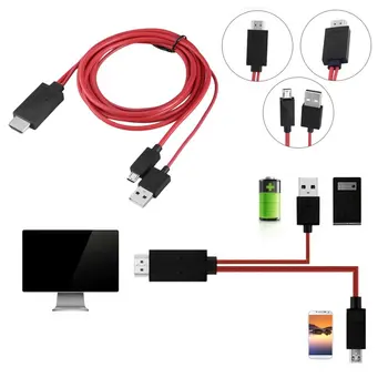 Micro USB į HDMI Kabelis, 1080P MHL HDTV Kabelis Adapteris Keitiklis Samsung 
