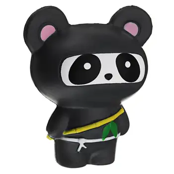 Mielas Animacinių Filmų Ninja Fox Panda Gyvūnų Plonas Lėtai Auga Squishies Išspausti Kvapus, Minkšti Žaislai Įtempių Žaislas