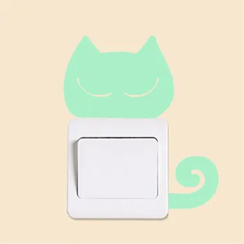 Mielas Kūrybos Kačiukas Katė Šviesos Noctilucent Švyti Pereiti Siena Lipdukas namų dekoravimo reikmenys Vienas Gabalas Greitas Pristatymas