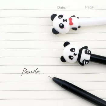 Mielas Panda Gelio Rašiklis skirtas rašyti kawaii 0,5 mm, juodas rašalas Neutralus Pen Mokyklos Raštinės Reikmenys Reklaminės Dovanos