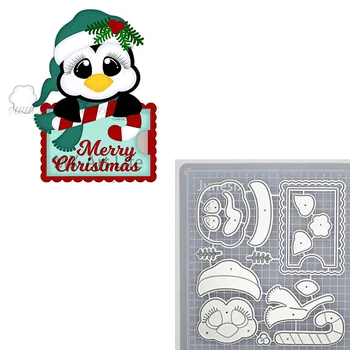 Mielas Pingvinas Metalo Pjovimo Miršta Lenta, Rašymo Palaima Pjovimo Miršta Kalėdų Štampai, skirti 