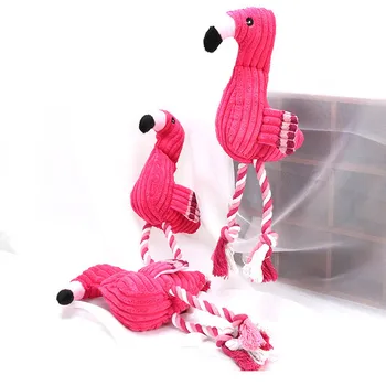 Mielas Pliušinis Flamingo Naminių Šunų Įkandimo Kramtyti Žaislus Čihuahua/Jorkšyro/Bulldog/Pug/Corgi Mažų Šunų Interaktyvios /Piskliwy Garso Žaislas