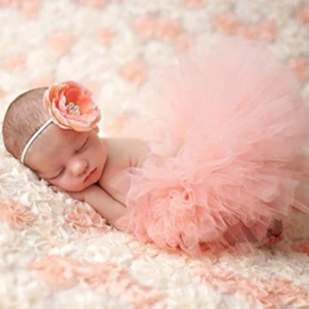 Mielas Princesė Naujagimių Fotografijos Rekvizitai Kūdikių Kostiumas Apranga su Gėlių ekrano užsklandą Baby Girl Vasaros Suknelė