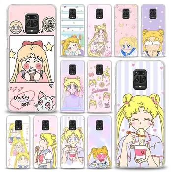 Mielas Sailor Moon Anime Telefoną Atveju Xiaomi Redmi 9 Pastaba 9S 8T 8 Pro 
