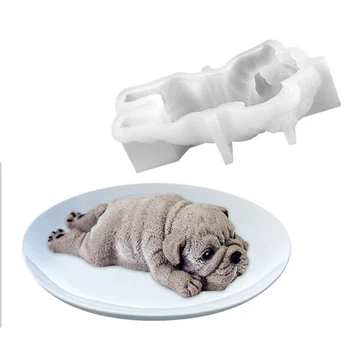 Mielas Šuo Formos Silikono Formos Ledų/Putėsiai/Tortas 3D šarpėjų Pelėsių 1pc Minkštas Priemones, Virtuvė ir Kepimo Priedai