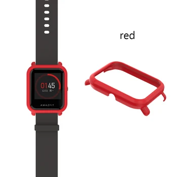 Mijobs 20mm Silikono Riešo Dirželis Raštas Atveju Padengti Xiaomi Huami Amazfit Pvp BITŲ TEMPAS Lite Jaunimo Smartwatch Apyrankę, Dirželį