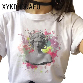 Mikelandželas Vaporwave Marškinėliai Moterims, Hip-Hop Harajuku Tumblr Marškinėlius Moterų 90-ųjų Grunge Ulzzang Femme Viršuje Tees T-shirt Mados
