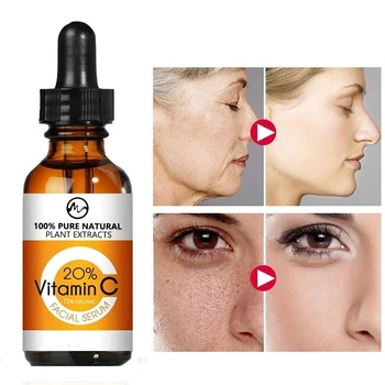 Minch 20% Vitamino C Esmė Naftos Kovos su tamsiomis Dėmėmis Padengti Ultra Balinimo Švarus eterinis Aliejus Anti-age Veido Priežiūra, 10ML