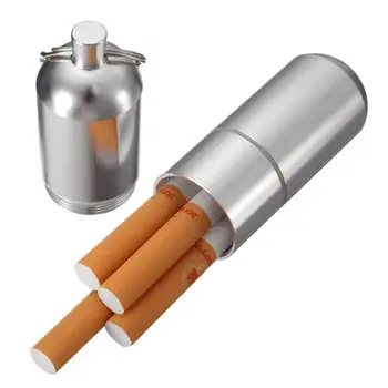 Mini Cigarečių Savininko Kapsulė Nešiojamų Aliuminio Lydinio, Atsparus Vandeniui Apvalios Kišenės Dėžutę Tablečių Dantų Krapštuką Atveju Su Raktų Žiedas