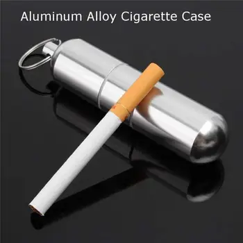 Mini Cigarečių Savininko Kapsulė Nešiojamų Aliuminio Lydinio, Atsparus Vandeniui Apvalios Kišenės Dėžutę Tablečių Dantų Krapštuką Atveju Su Raktų Žiedas