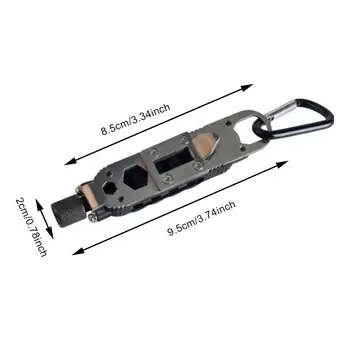 Mini Daugiafunkcinis Keychain Nešiojamų Nerūdijančio Plieno Atsuktuvas EDC Lauko Kempingas Wilderness Išgyvenimo Įrankius Dropshipping