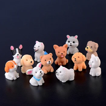 Mini Dervos Modernus Šunų Miniatiūriniai Namų Stalo Dekoras Apdailos Reikmenys, Pasakos Sodo Figūrėlės Feng Shui Gyvūnų Kalėdų 