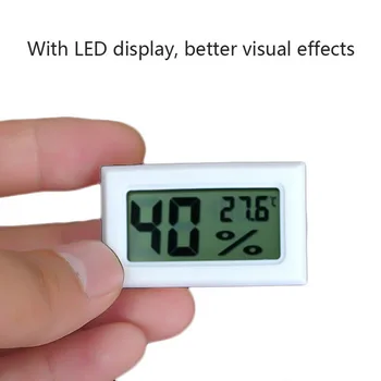 Mini Drėgmės Jutiklis LCD Apšvietimas Temperatūros Priemonių Termostatas Lauko Oras Stotis Skaitmeninis Termometras