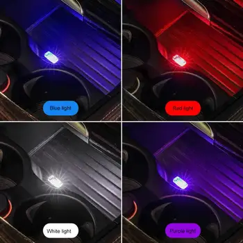 Mini LED Automobilio USB Atmosfera Lempos Stogo Star Šviesos Interjero Žvaigždėtą Lazerinius Projektorius, Šviesos Auto Apdaila Naktį Avarinis Apšvietimas