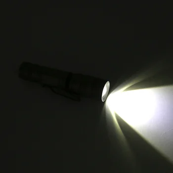 Mini LED Taktinis Žibintuvėlis XPE 1200LM Vandeniui Lanterna LED 3 Rūšių Fakelas 14500 / AA Baterijos Flash Apšvietimas Kempingas