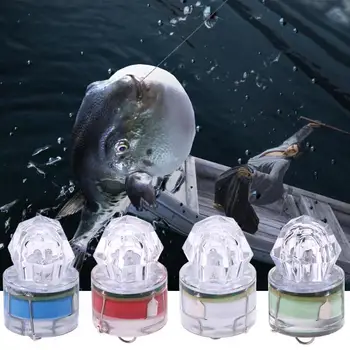 Mini LED Vandeniui Žvejybos Masalas Šviesos samteliais Suvilioti Mirksi Lempos Žvejybos Šviesos Kalmarai Masalas Vilioja 4colors 45*25*25mm