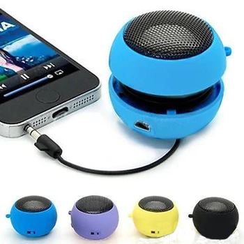 Mini Nešiojamas Super Bass Colum Garsiakalbiai Suktuko Muzikos Stereo Audio Muziką MP3 Grotuvas, Mobiliojo Telefono, Tablet Hamburger Speaker